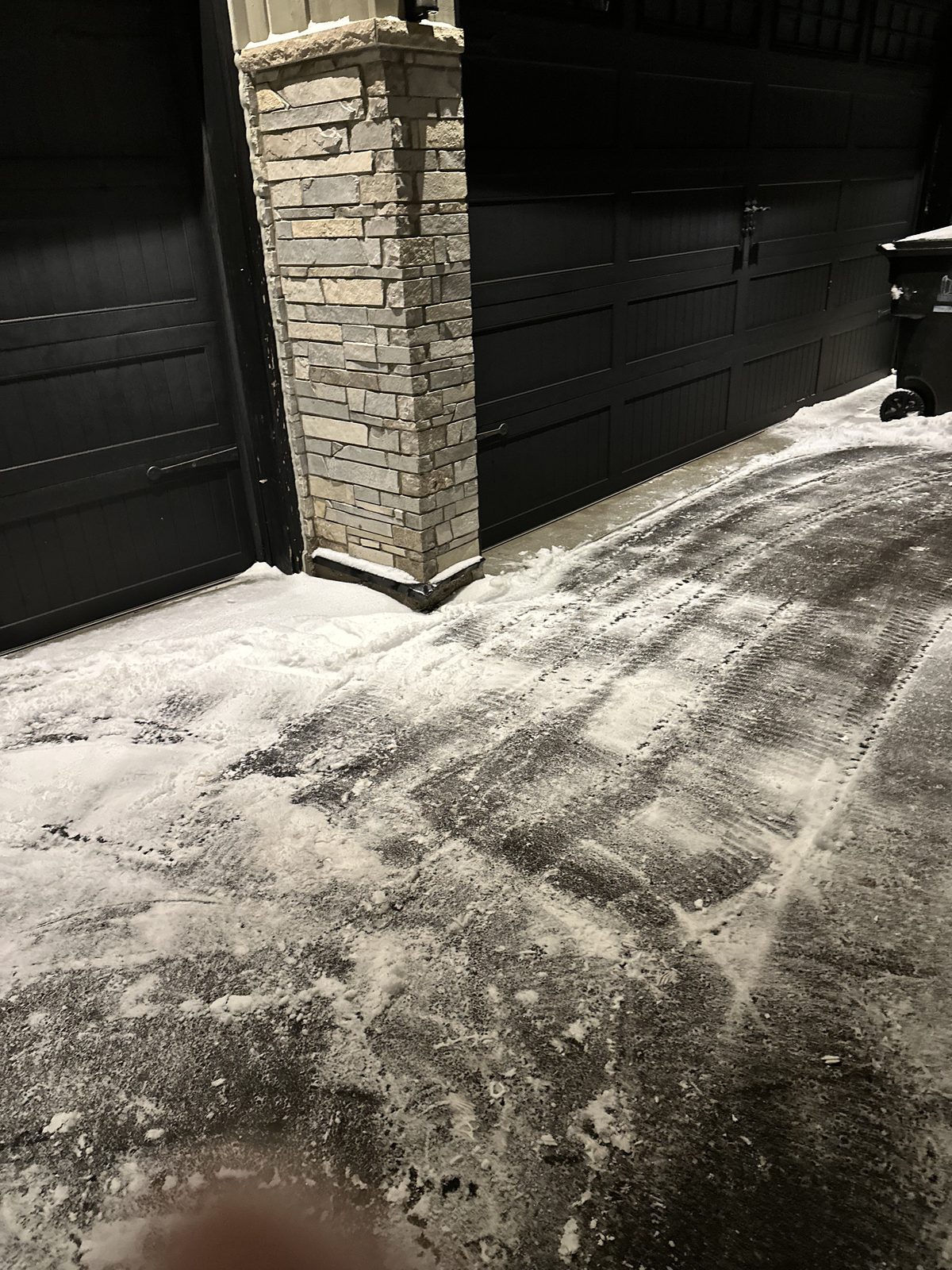 Garage snow clearing