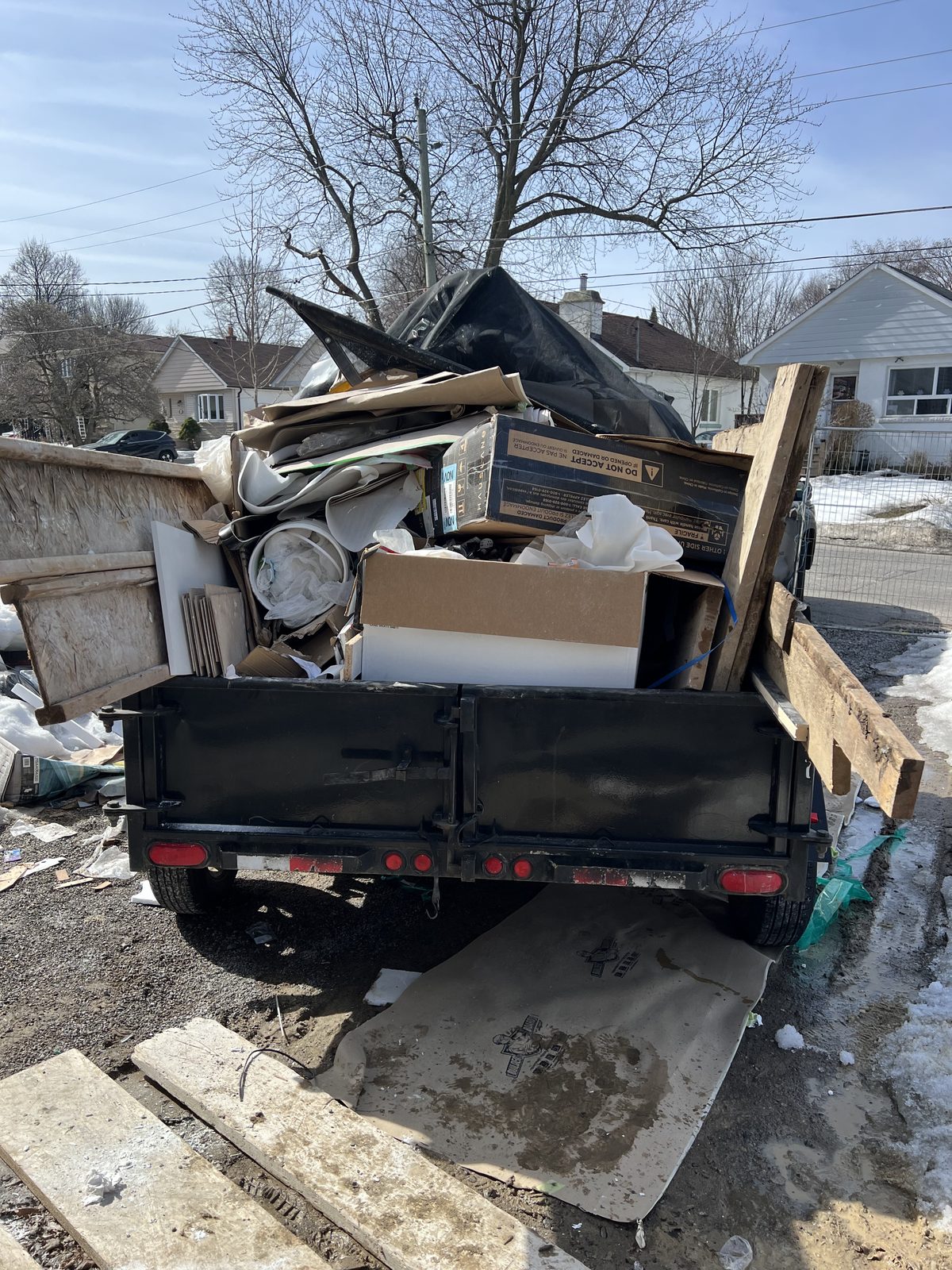 Construction debris hauling