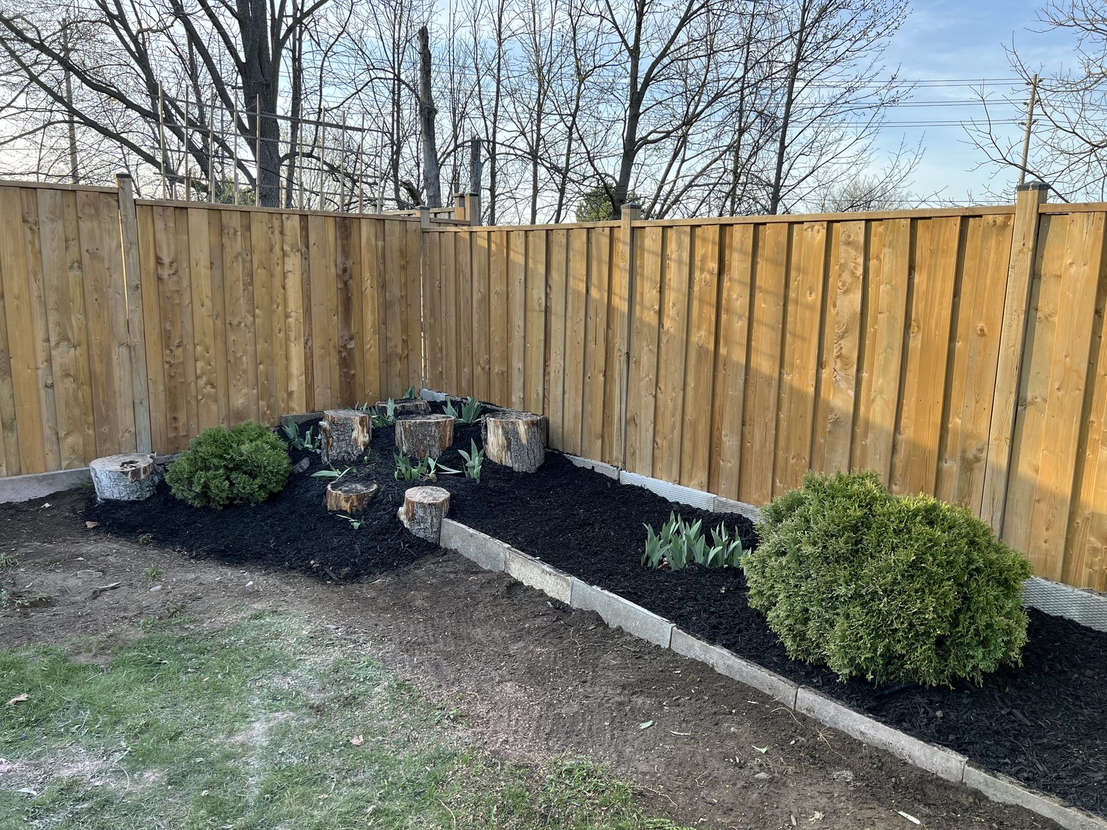 Garden bed & mulch install