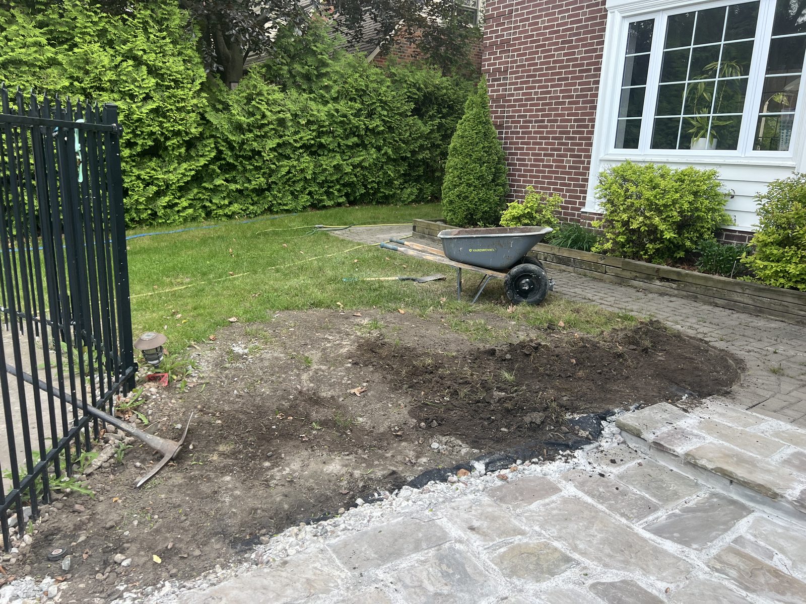 Flagstone patio work