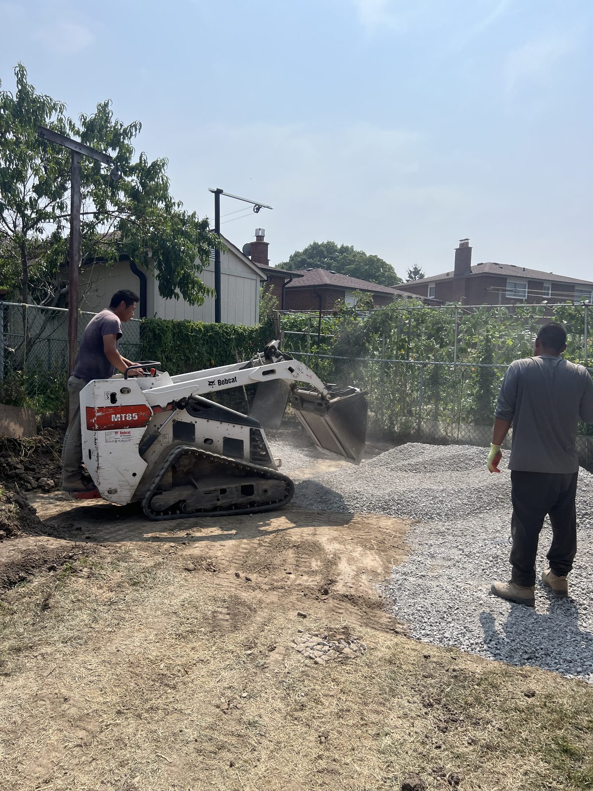 Gravel base preparation