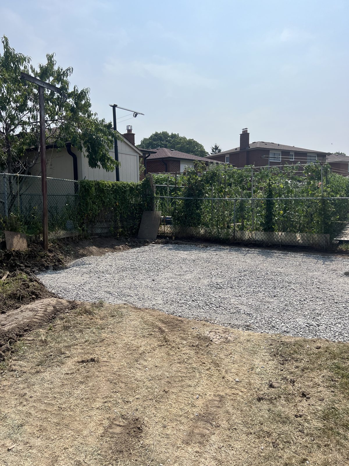 Site prep & gravel bed